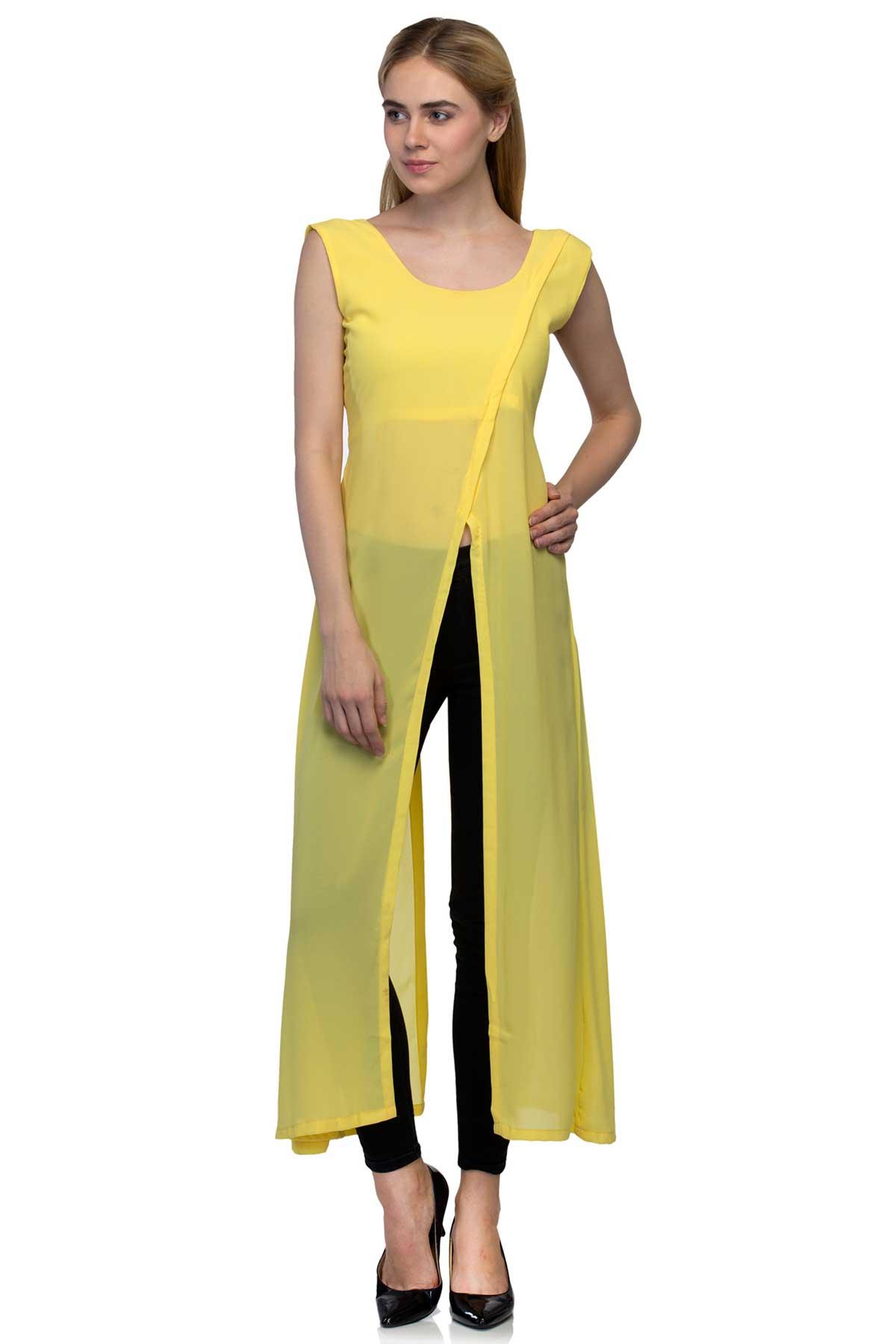 Long yellow top discount