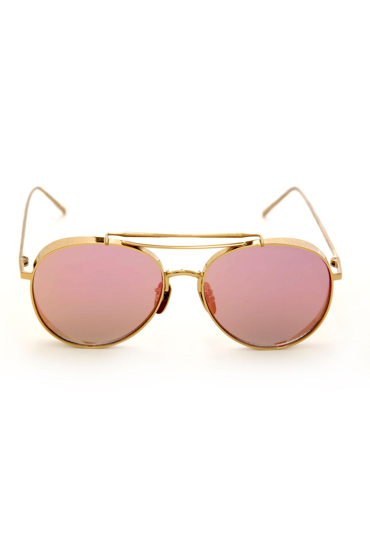Gold and Pink Aviator by Gentle Monster for rent online FLYROBE