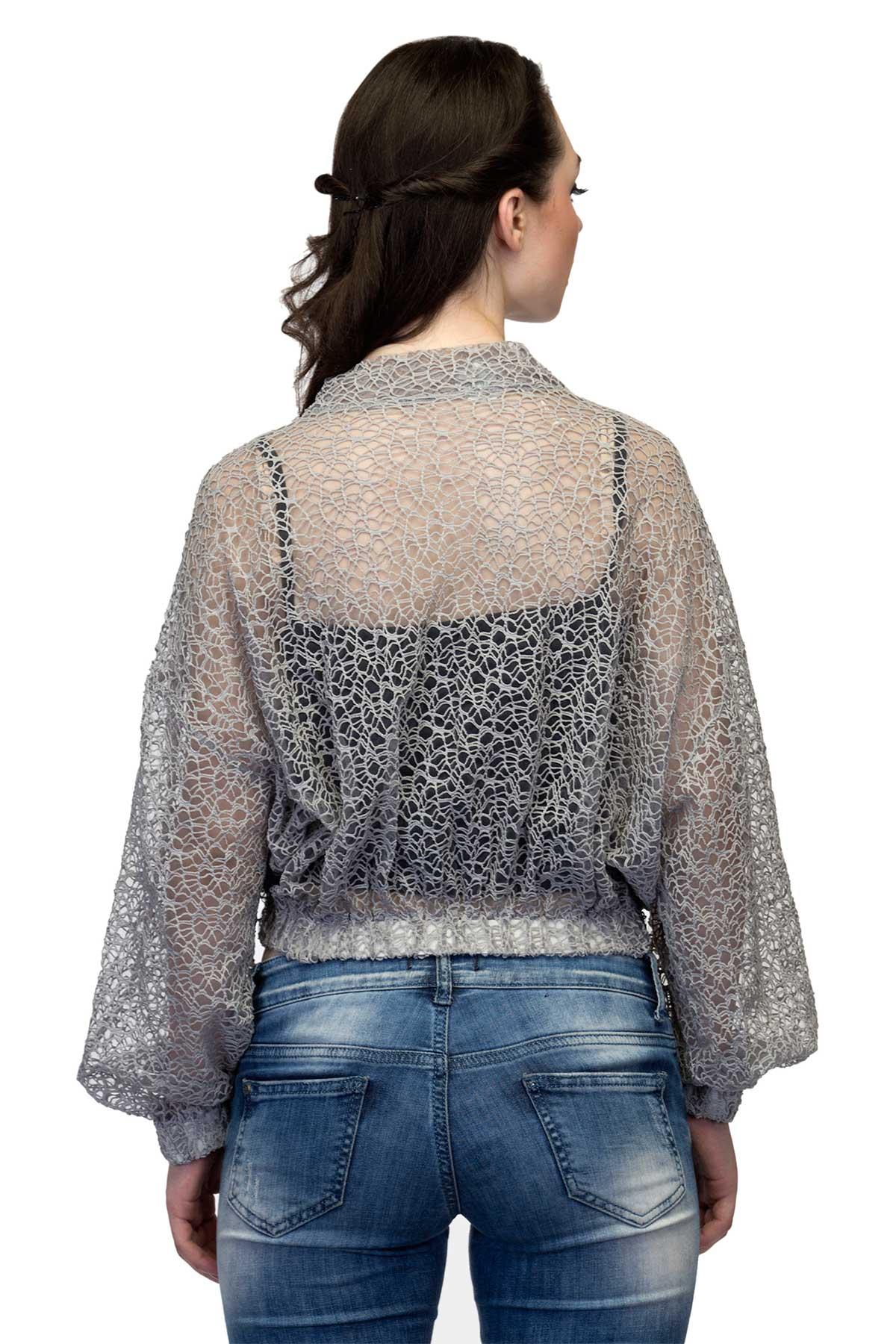 Grey Net Jacket by RIB for rent online | FLYROBE