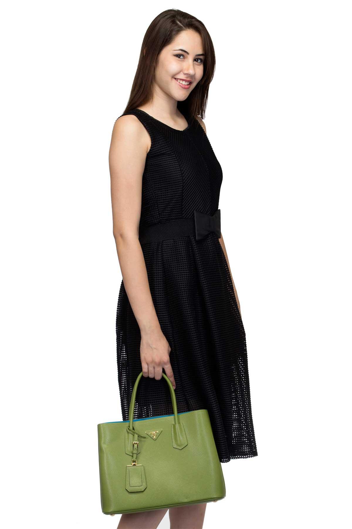 Prada Double Saffiano leather mini bag for Women - Black in UAE | Level  Shoes