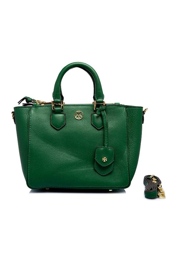 Green Mini Square Tote by Tory Burch for rent online | FLYROBE