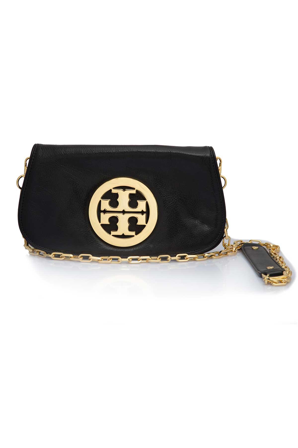 Black Logo Clutch by Tory Burch for rent online | RENT IT BAE
