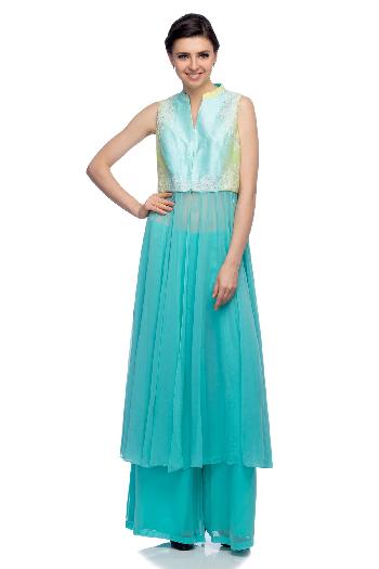 Shop online Bollywood Anita Dongre Inspired Dark Green Lakme fashion  wedding lehenga from India and