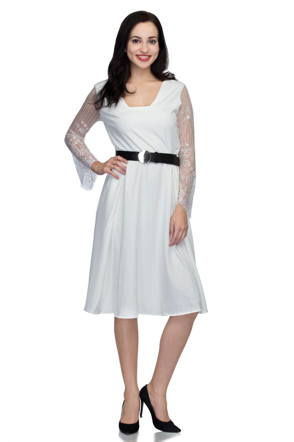 White The Belt Dress by RIB for rent online FLYROBE