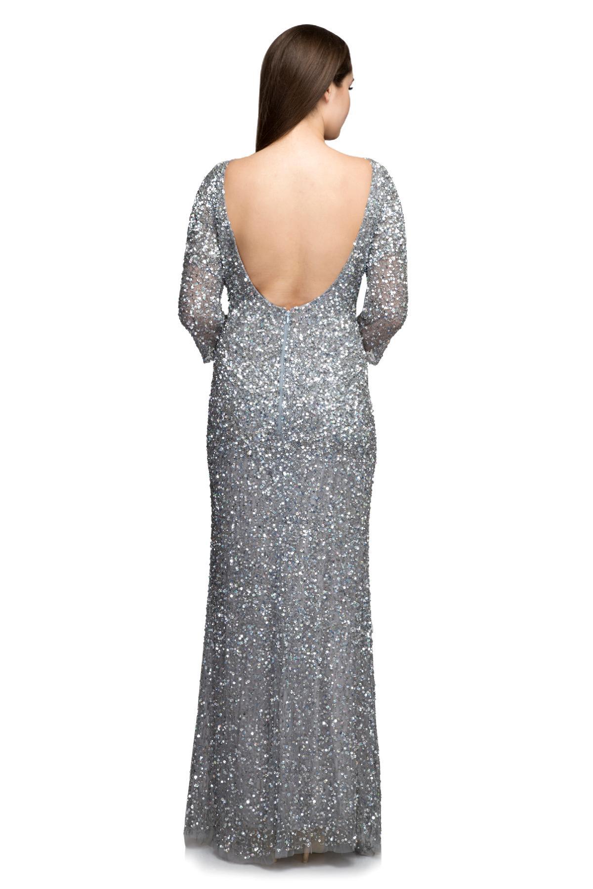 Silver Glitter Glam Gown by Wishlist by Abha Teotia for rent online |  FLYROBE