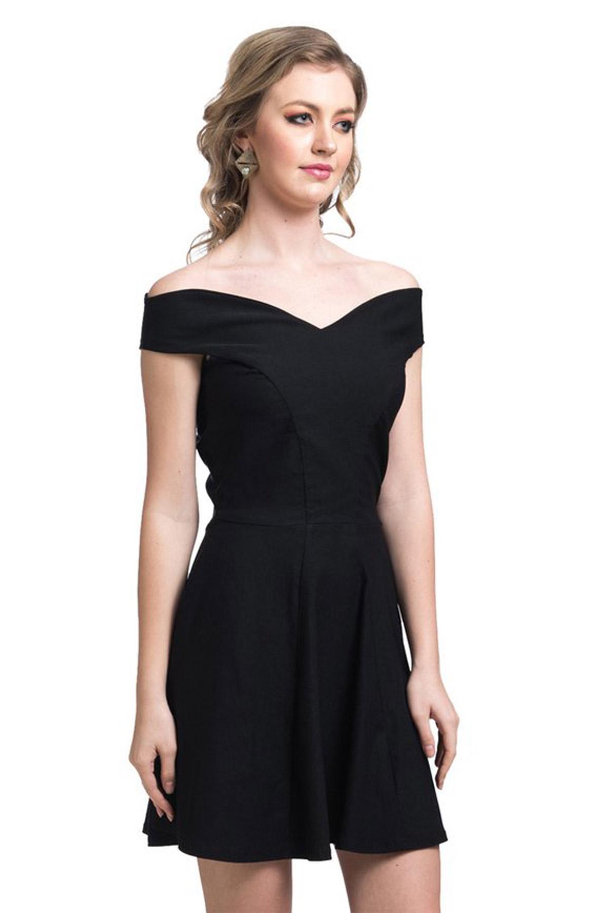 bodycon dress long black Black highneck Bodycon dress – Decuir main image 0