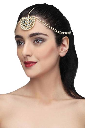 Headband maang store tikka online