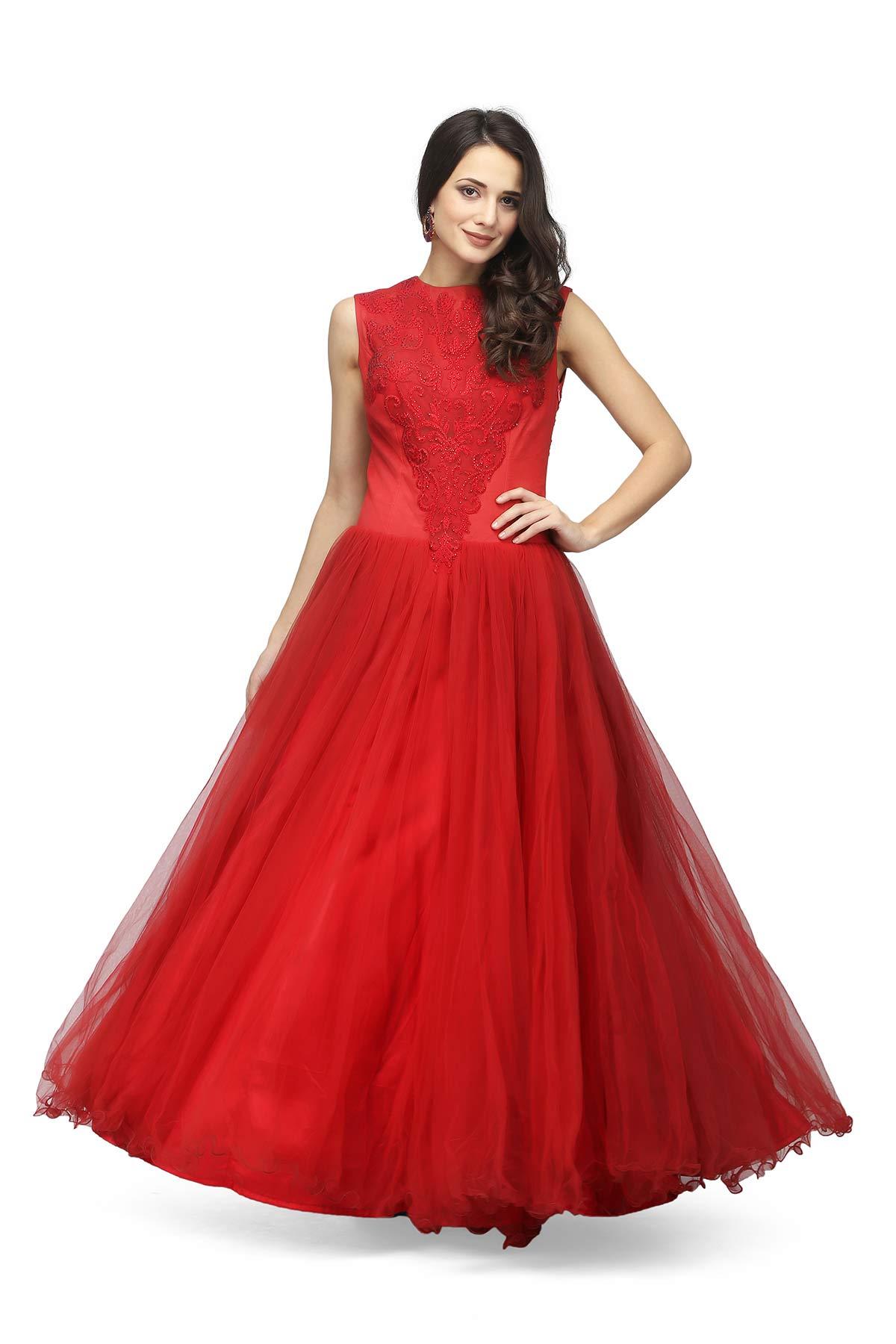 Red Princess Red Gown by Jade for rent online | FLYROBE-pokeht.vn