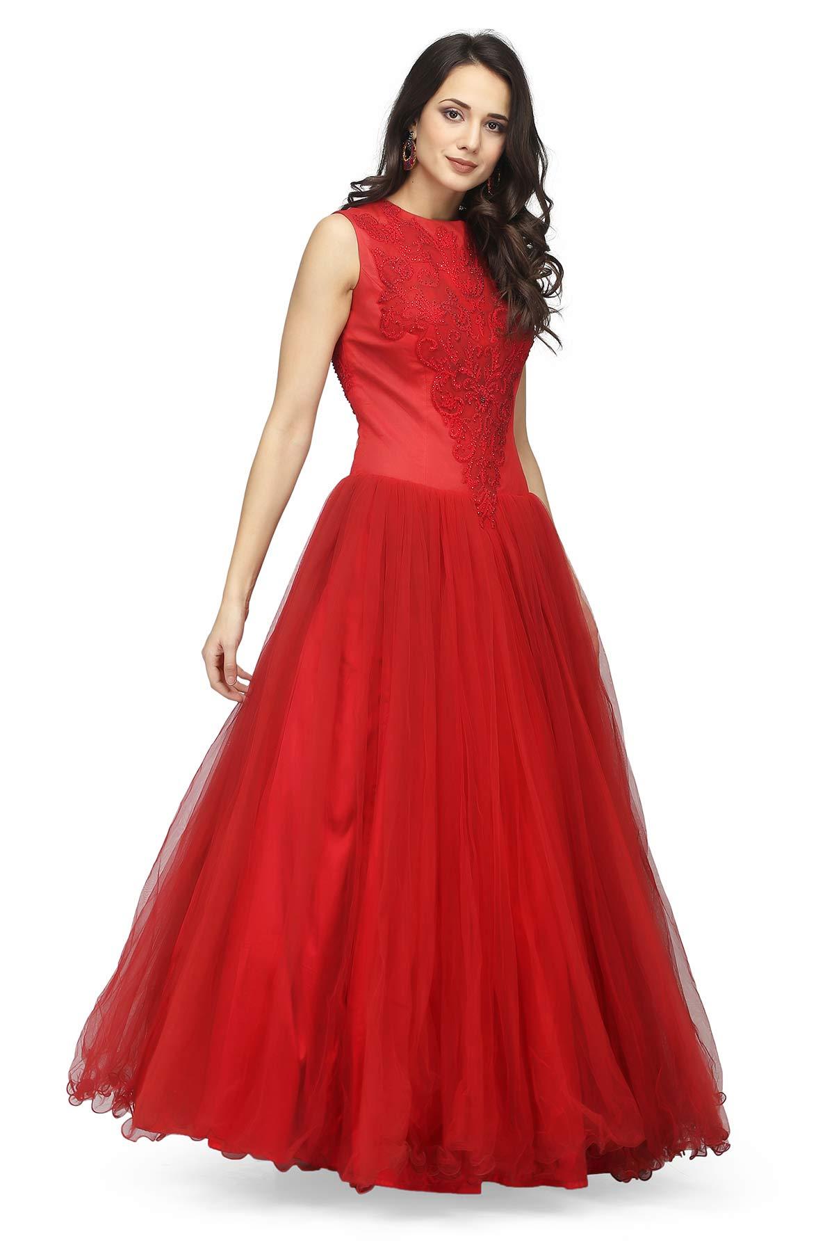 Red Off the Shoulder Sweet 16 Ball Gowns Ruffled Wedding Dresses with –  Viniodress
