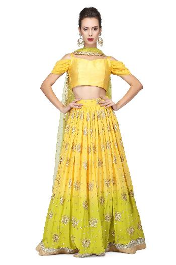 Shop for Open Sleeve - Cold Shoulder Lehenga Choli and Wedding Clothes  Online