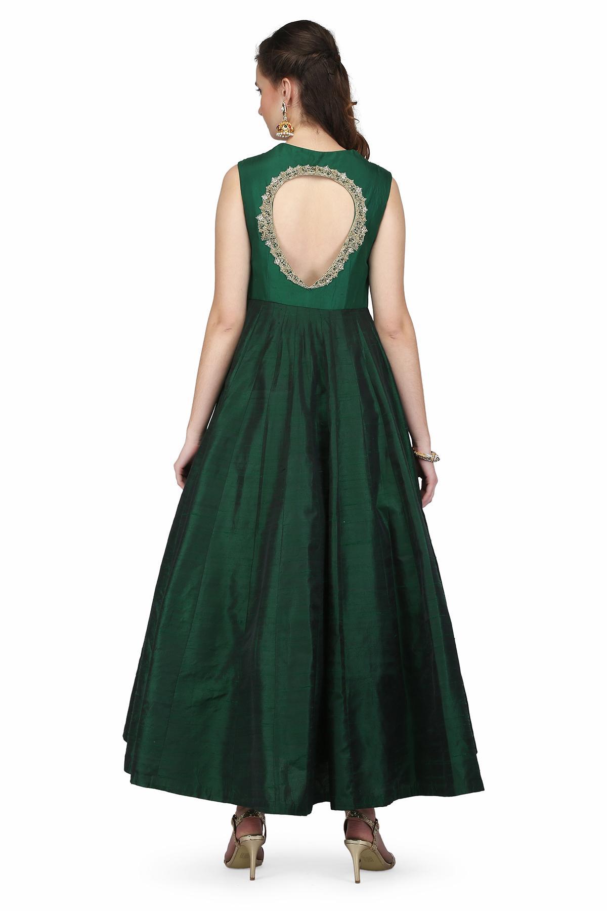 Bottle Green Bottle Green High Low Gown by Payal Mendiratta Couture for  rent online | FLYROBE