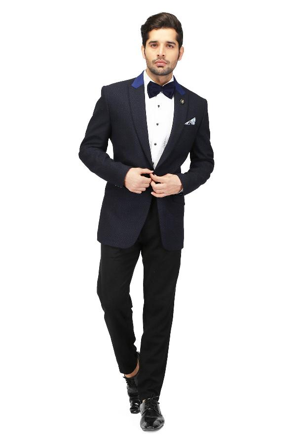 Navy Blue Tuxedo In Blue by Nitin Singh for rent online FLYROBE