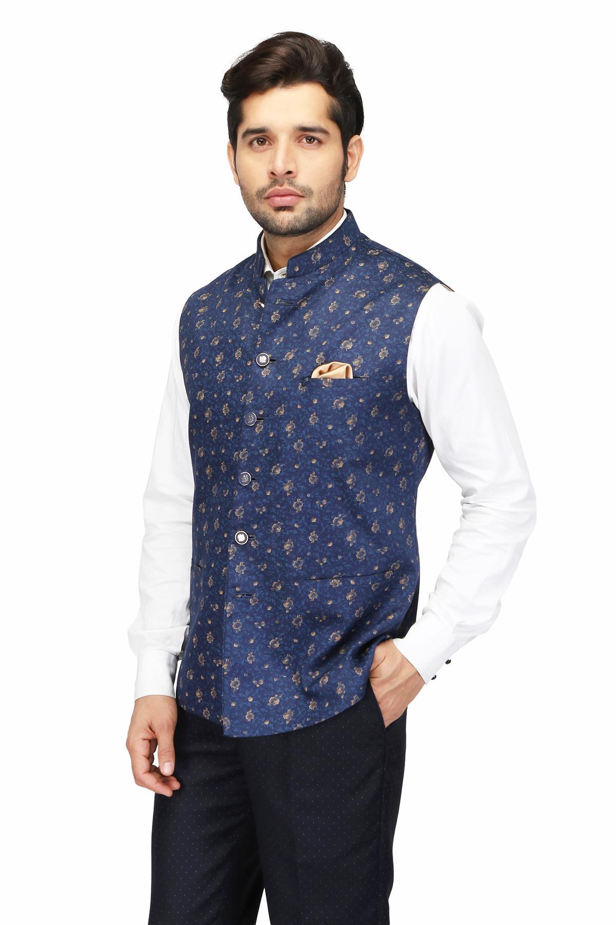 Floral nehru jacket hotsell