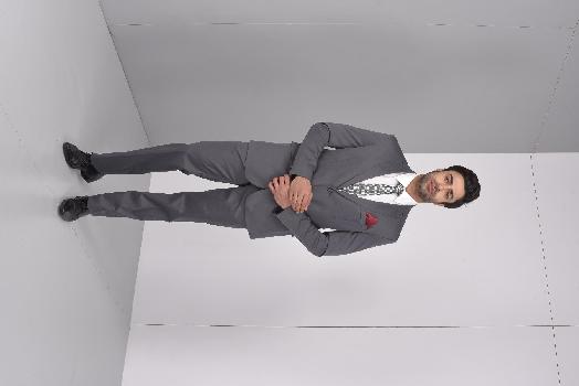 Buy Raymond Men Grey Slim Fit Self Design Formal Trousers - Trousers for Men  8989425 | Myntra