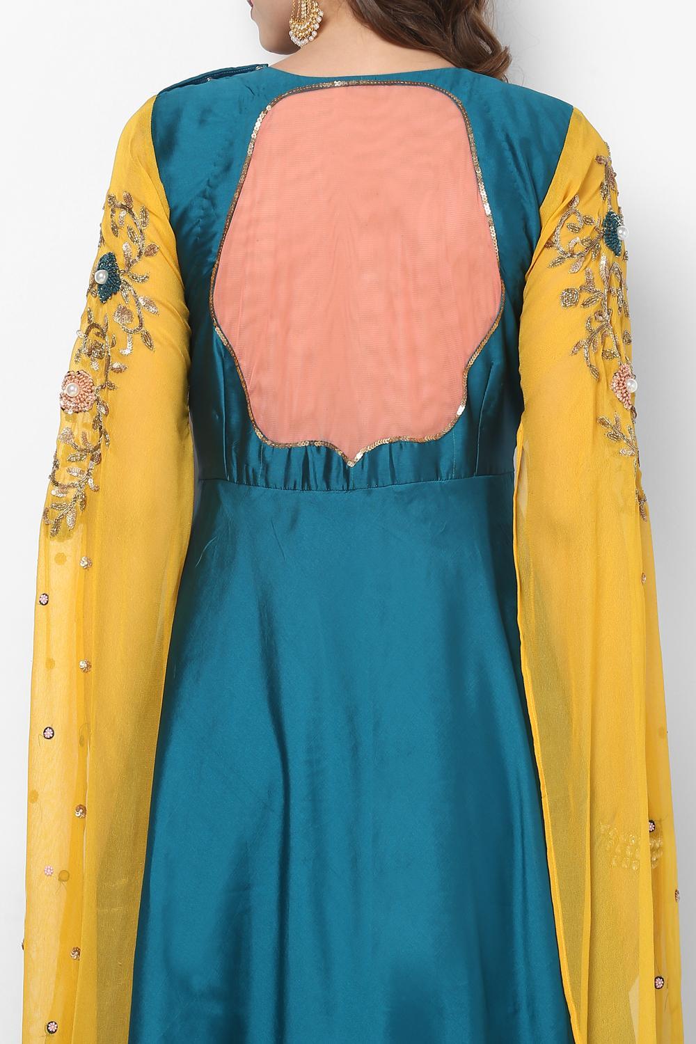 yellow and blue combination dress Yellow With Sky Blue Colour Combination Suit #shorts