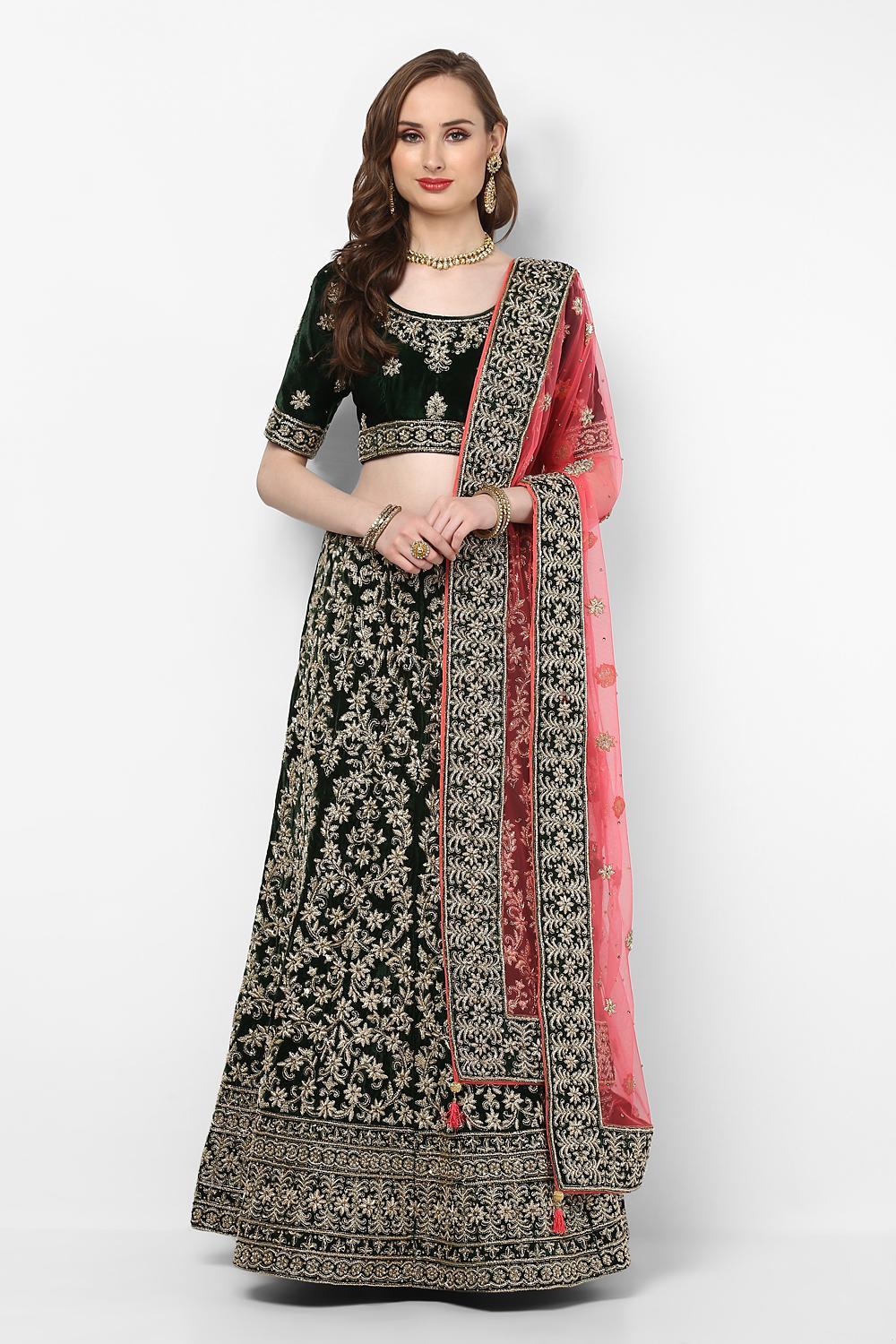 Buy Ayesha Blue Cotton Silk Lehenga Set – Pomcha Jaipur