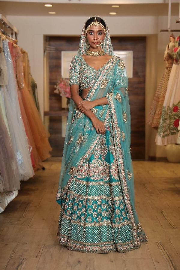 Buy Sabyasachi Style Sky Lehenga Choli With Heavy Embroidered Sequence Work  Wedding Lehenga Choli Party Wear Lehenga Choli for Women Indian Online in  India - Et… | Lehenga choli, Designer lehenga choli,