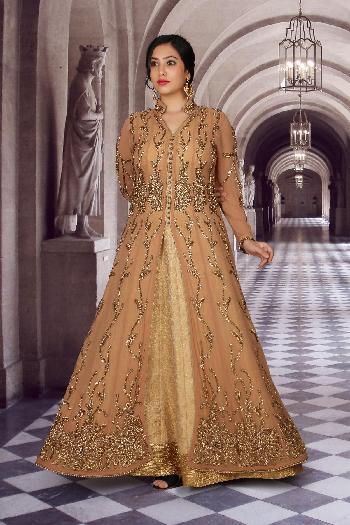 ethnic gown with jacket