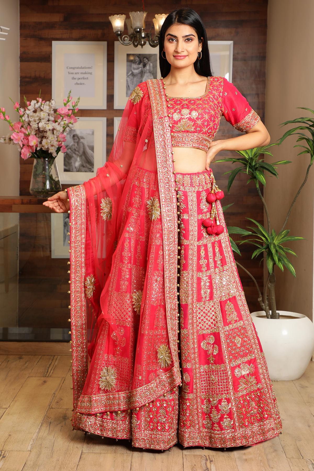 Banarasi Silk Bridal Lehenga Choli Online Shopping India USA UK Canada –  Sunasa