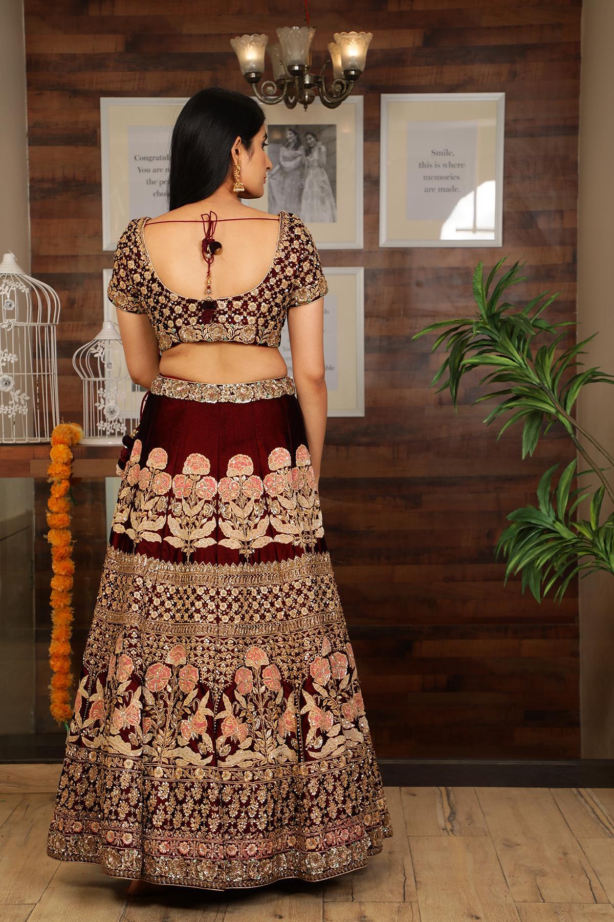 Buy Bridal Wear Velvet Lehnga Choli With Dupatta Wholesale Collections  Online 2023 - Eclothing