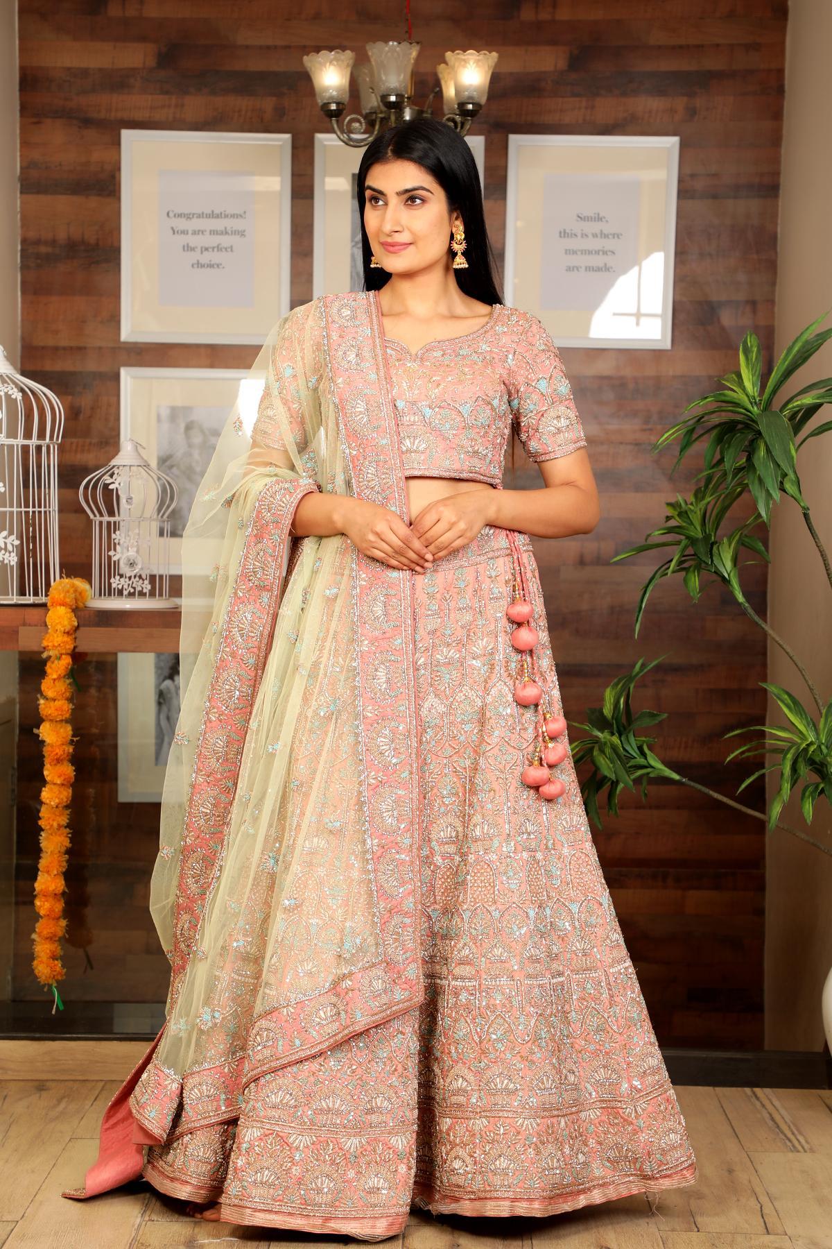 Amazon.com: Traditional Mono Net Heavy Embroidery Women Party Wear Lehenga  Choli Dupatta Indian Fancy Wedding Ghagra Choli 2701 (Grey, One Size) :  Clothing, Shoes & Jewelry