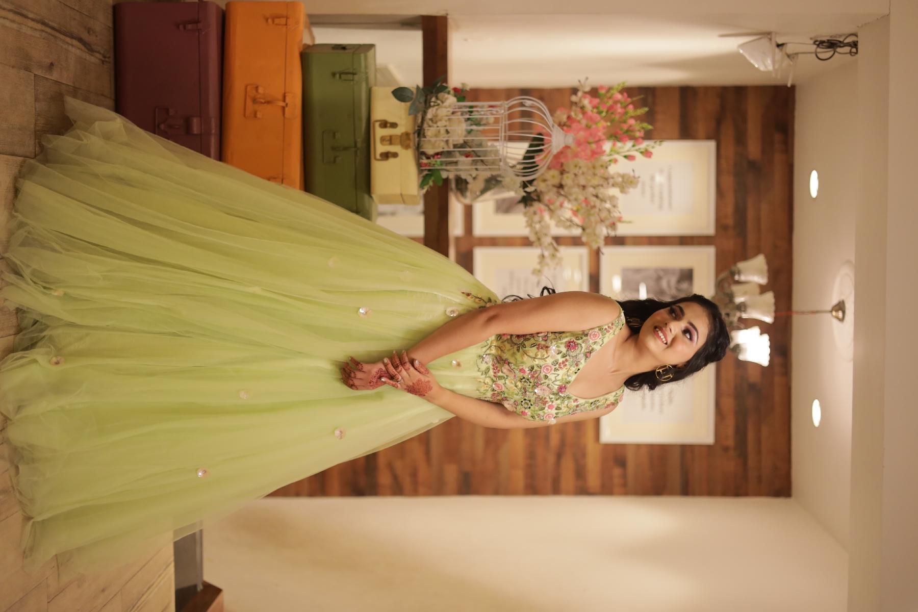 Mint Green Mint Green Gown by HER CLOSET for rent online | FLYROBE