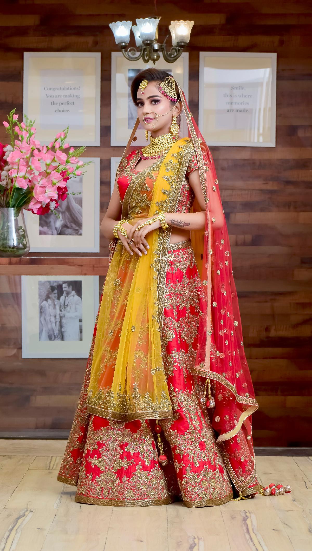 Yellow Designer Lehenga Choli Dupatta Set For Women – urban-trend.co.in