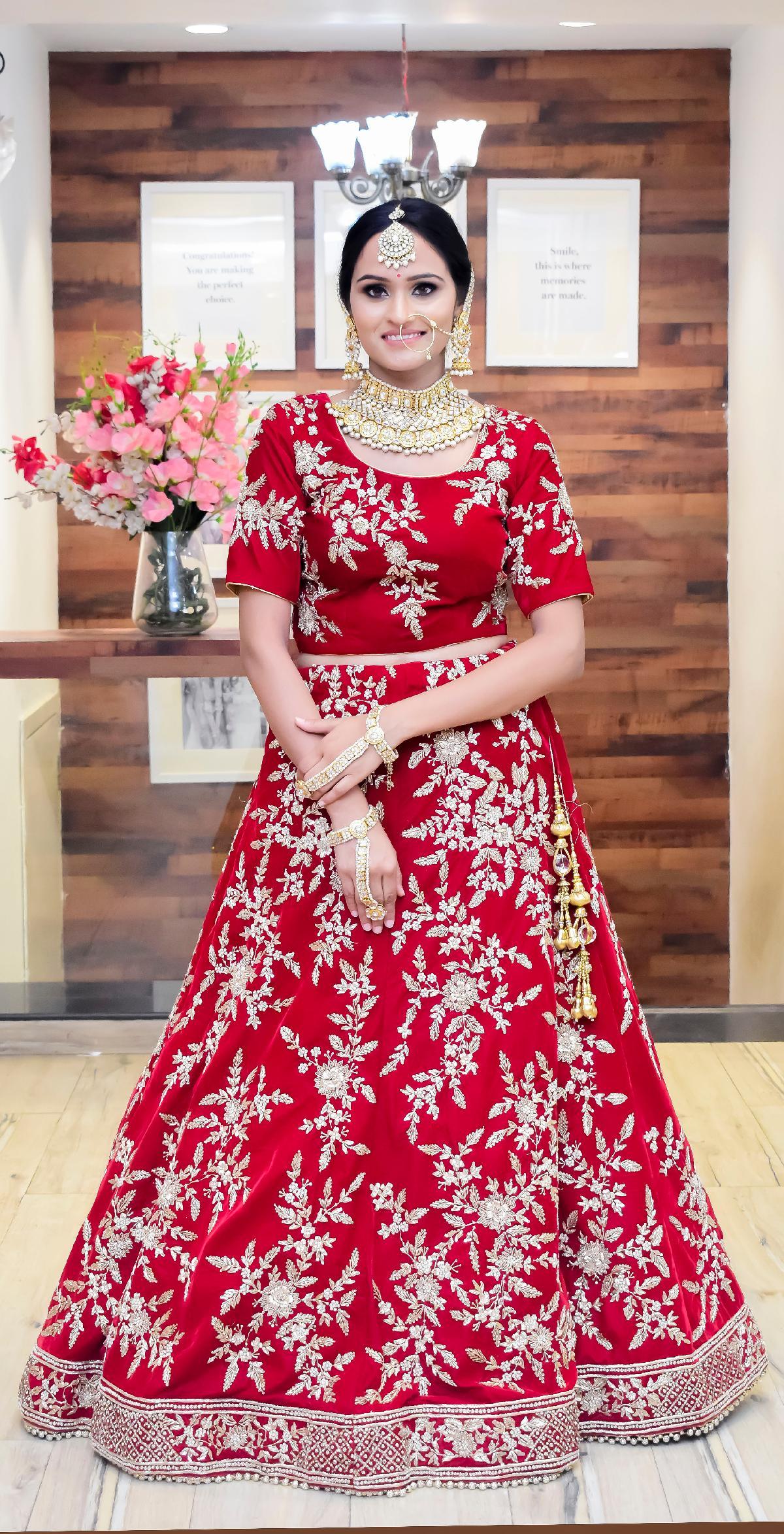 Pakistani Bridal Dress - Red Blouse n Lehenga with Dupatta