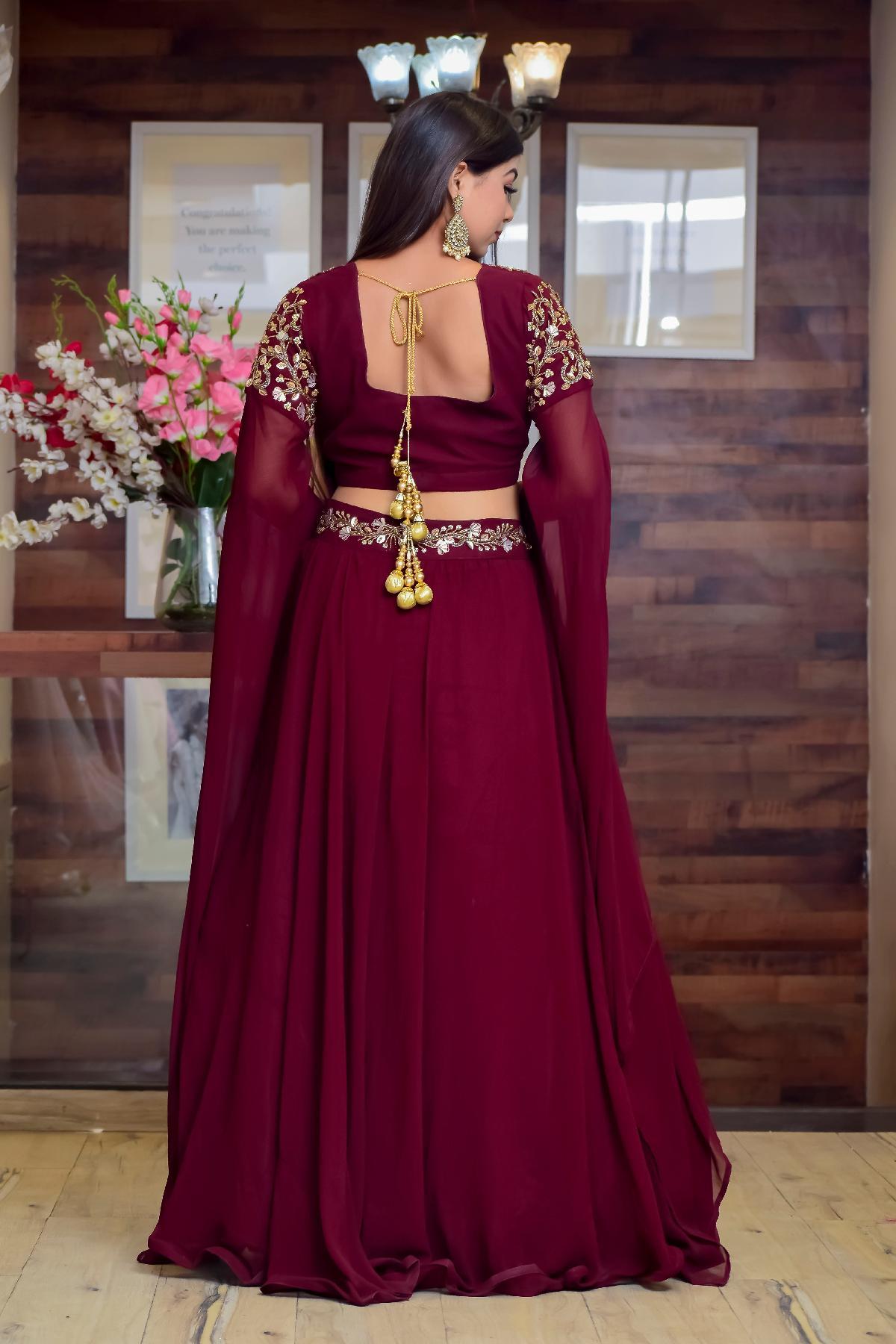 Maroon 2025 ethnic top