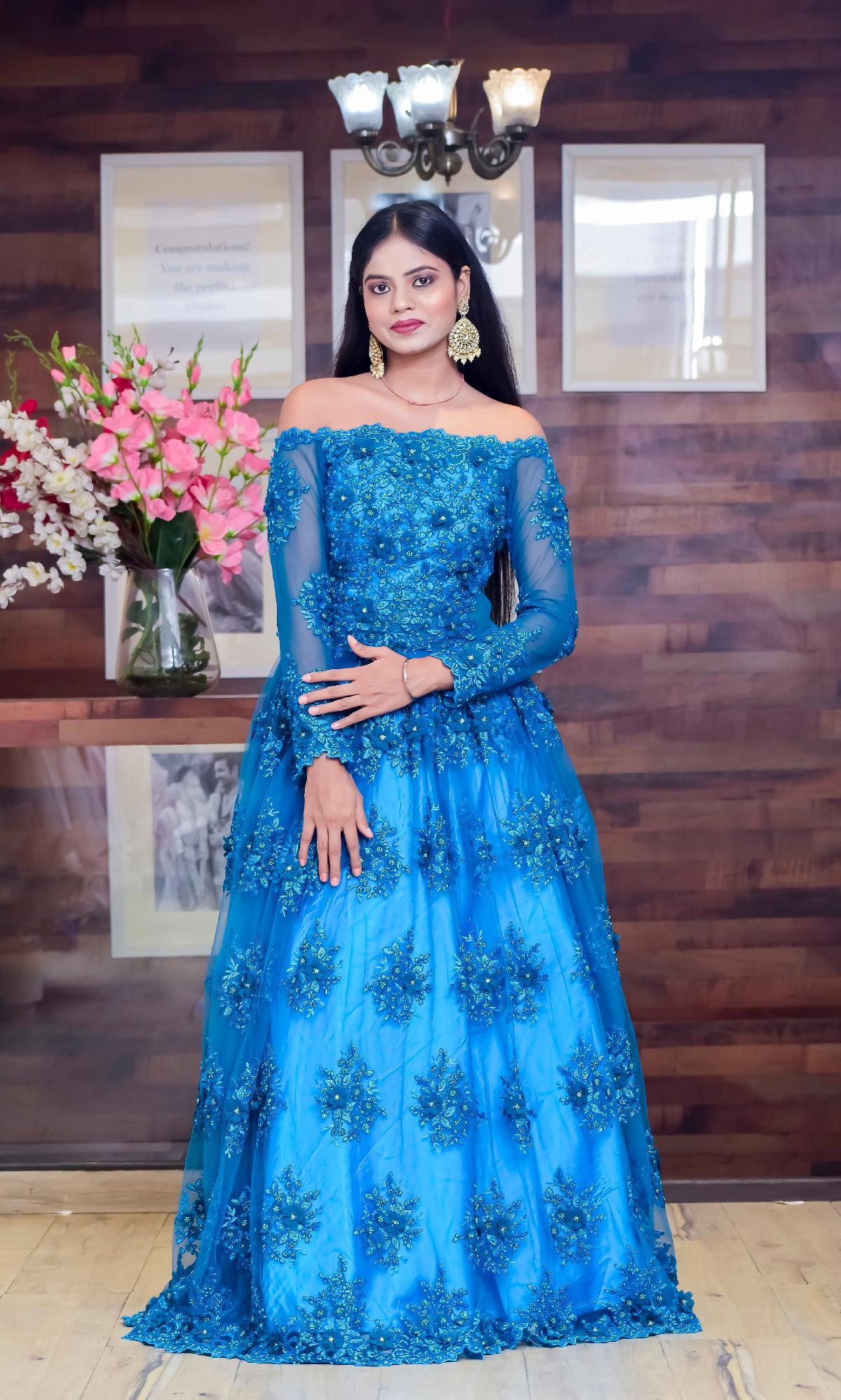 Royal blue outlet gown for engagement