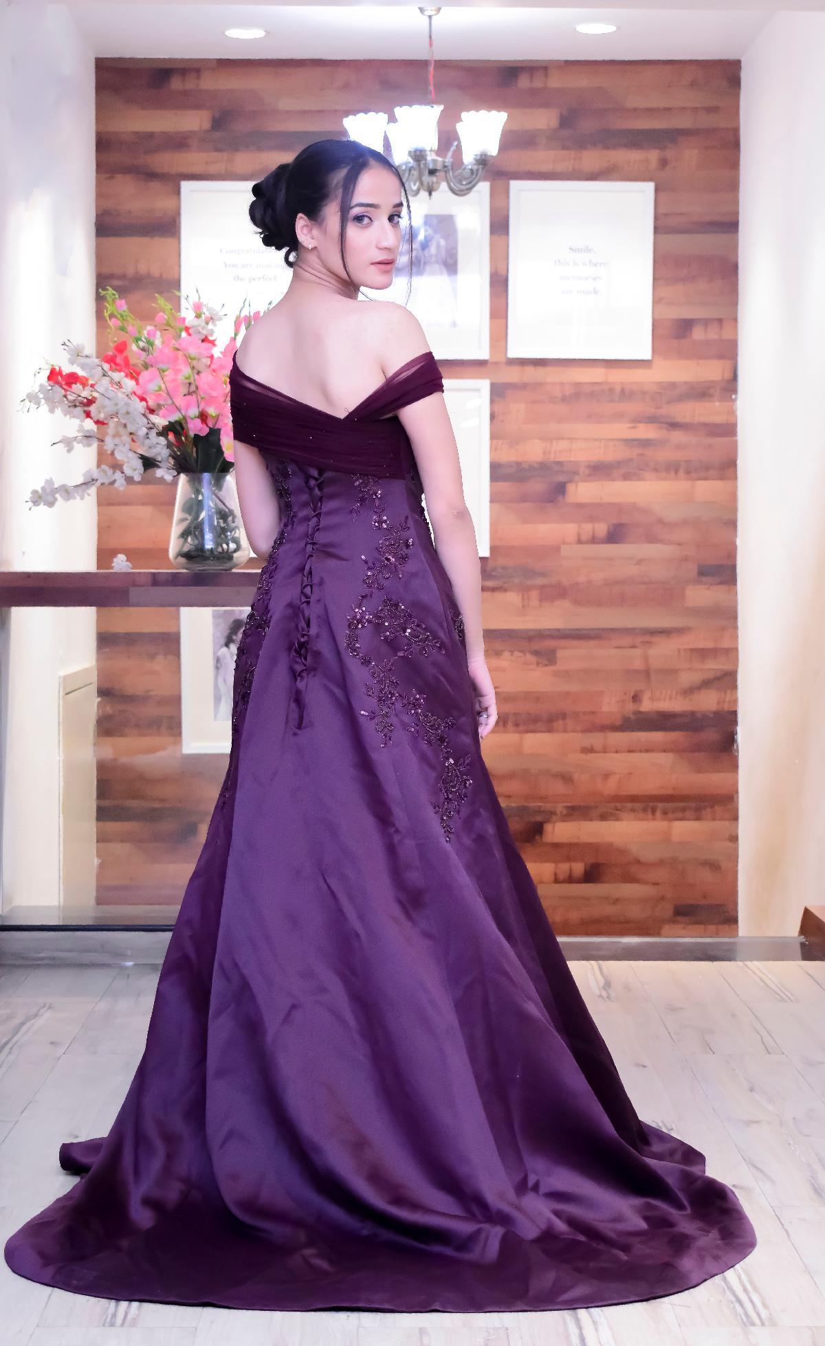 Wine Bride and Beautiful Gown by Bride and Beautiful for rent online | RENT  IT BAE