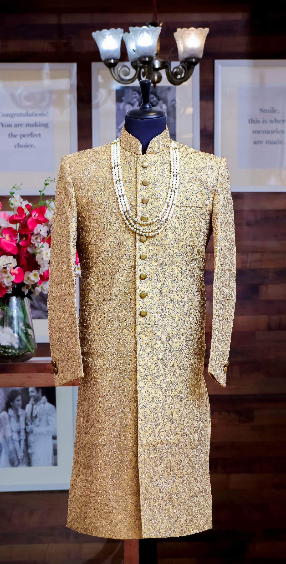 Golden Sherwani