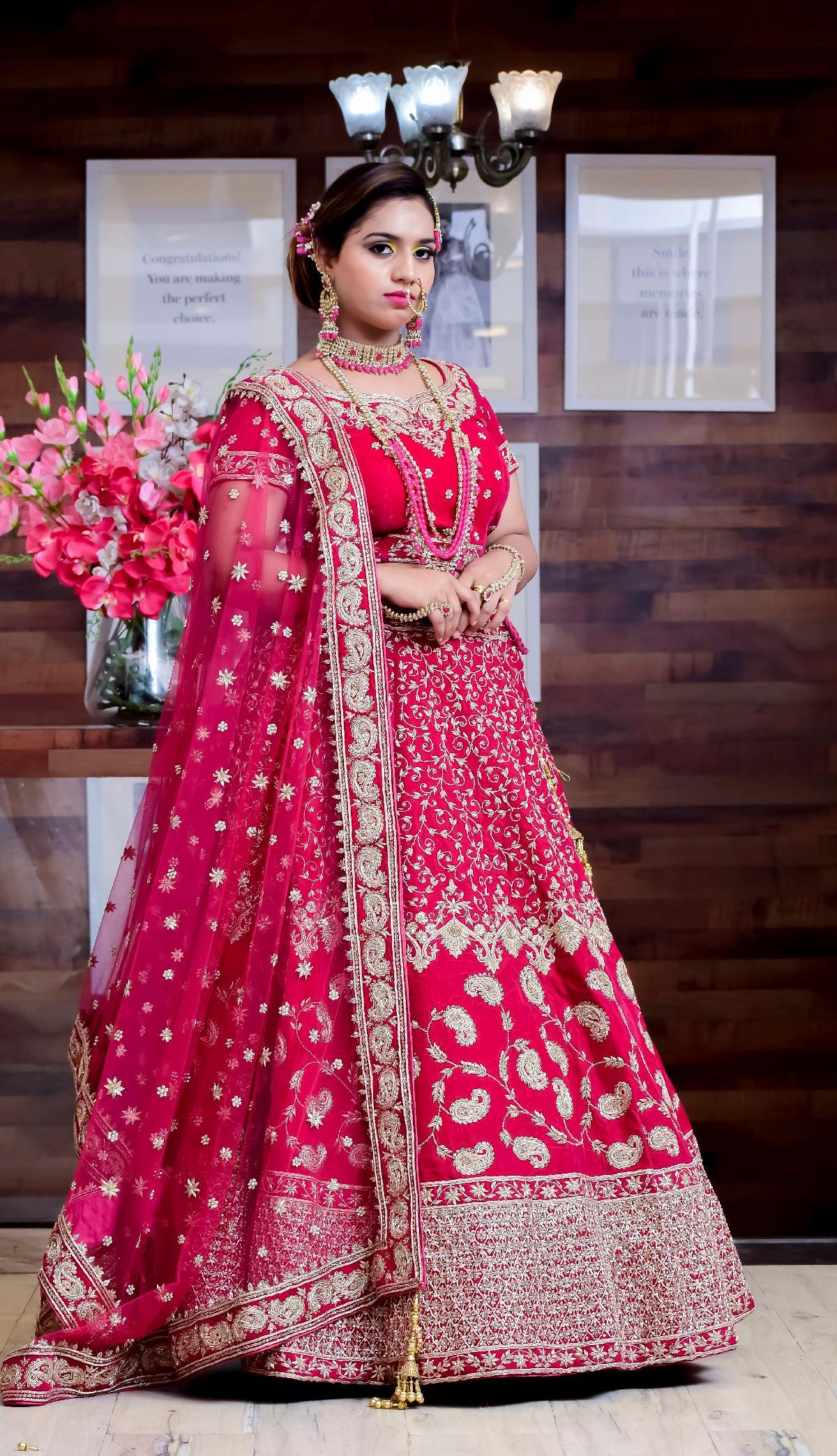 Buy online Banarasi Flared Lehenga With Contrast Dupatta from ethnic wear  for Women by Flaher Clothing for ₹4349 at 38% off | 2024 Limeroad.com