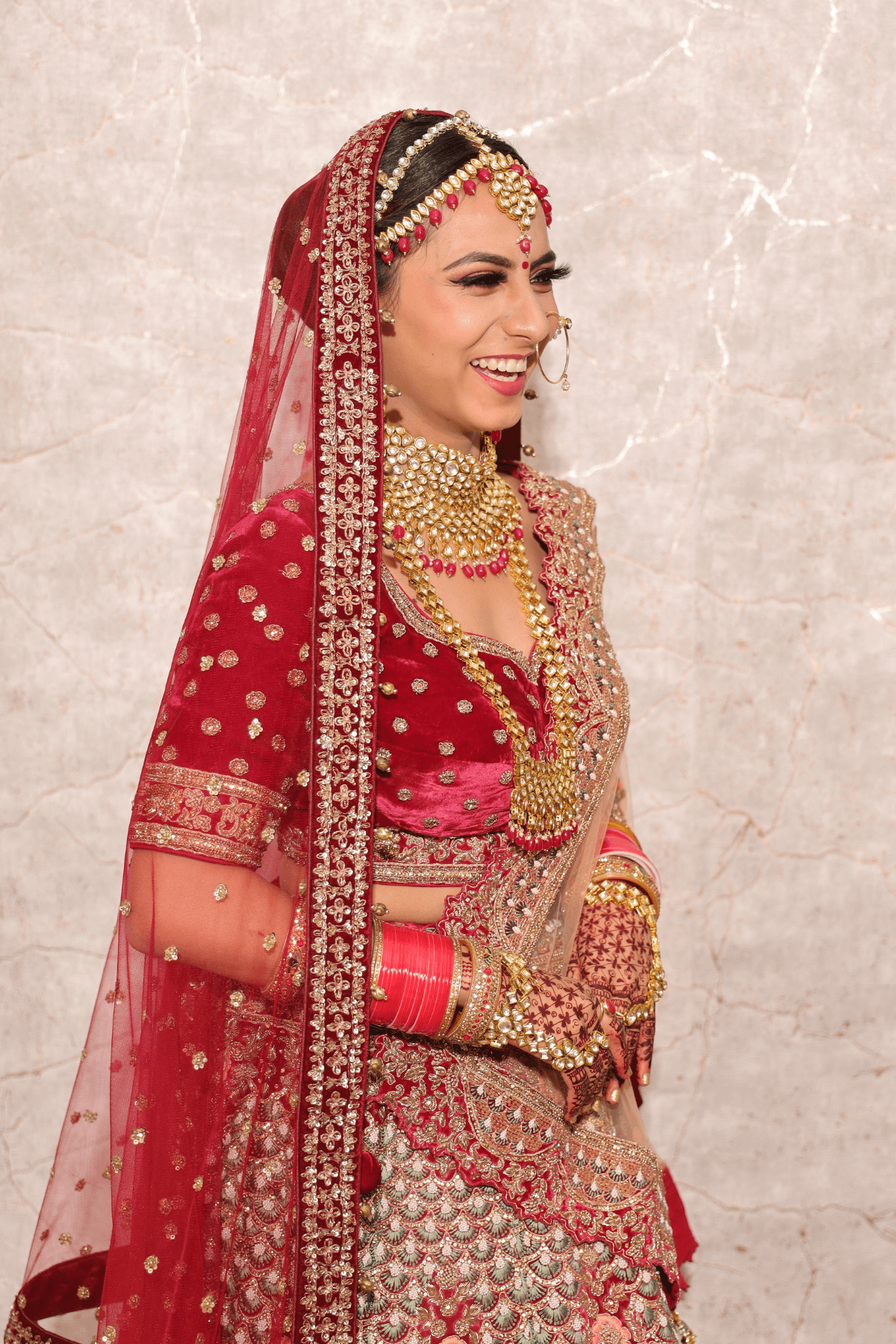 Buy Peach Lehenga with Long Shirt for Indian Bridal Wear – Nameera by Farooq