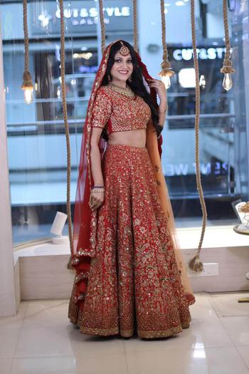 Shyamal and Bhumika bridal lehenga - red, purple and gold. Pretty! | Bridal  lehenga red, Indian bridal outfits, Indian fashion
