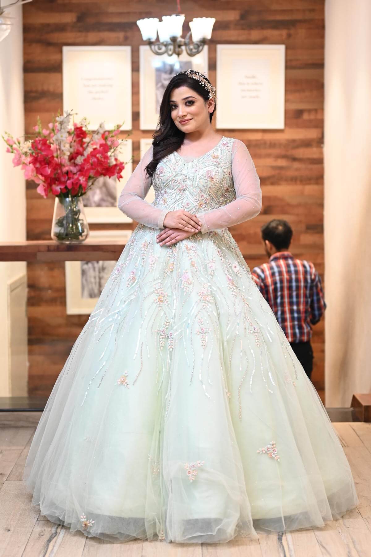 slim fit dress slacks Plus Size Sweetheart Simple Wedding Dress with Puff Sleeves main image 0