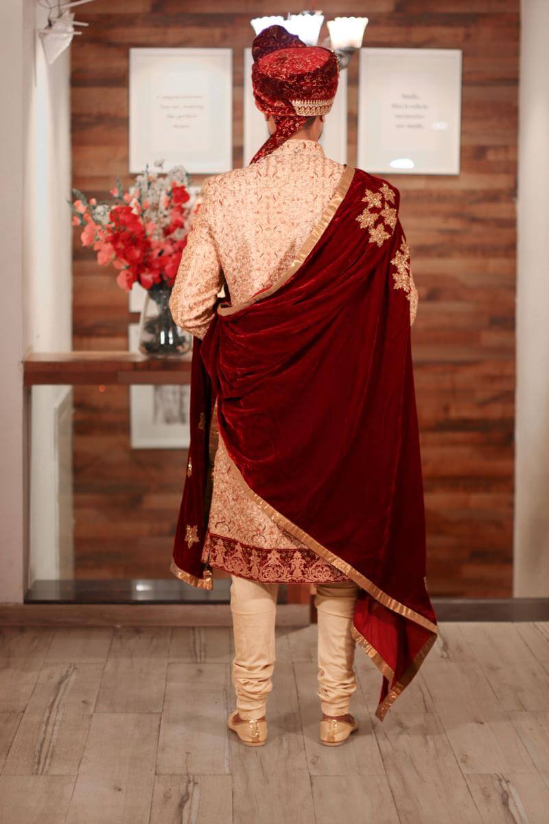 shawl with sherwani