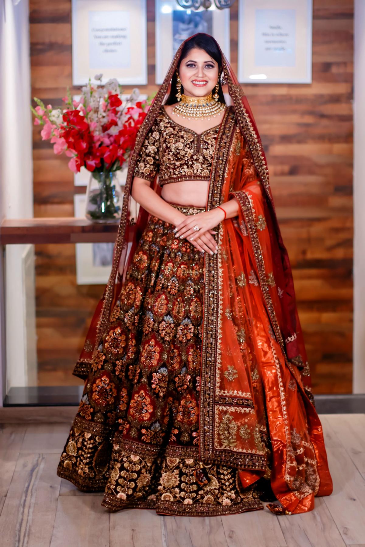 Orange Color Wedding Lehenga | Latest bridal lehenga, Designer bridal  lehenga choli, Indian bridal outfits