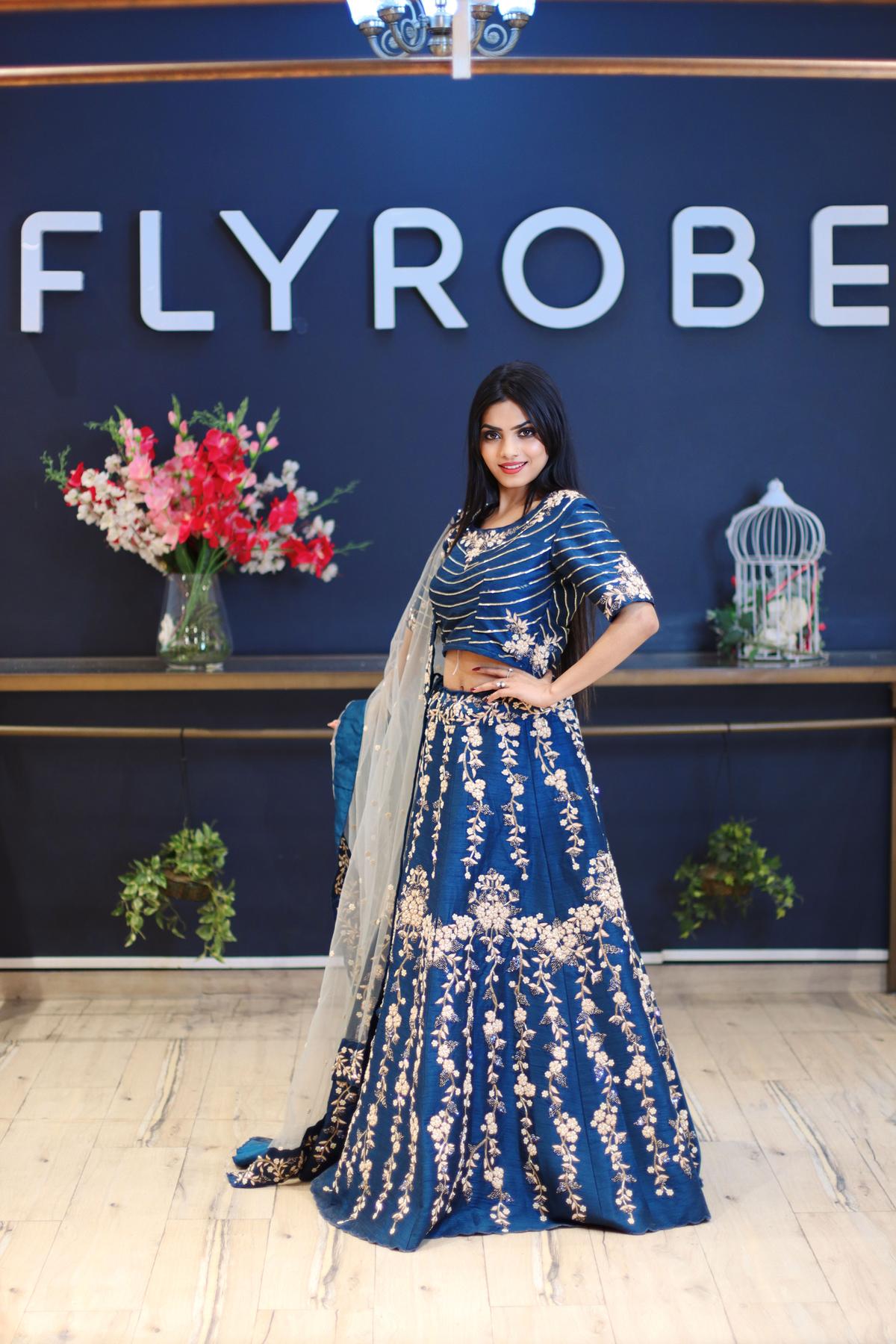 Buy Royal Blue Lehenga Choli With Dupatta and Embroidery With 9mm Silver  Sequins With Moti Lace Border With Georgette Blouse With Embroidery Online  in India - Etsy
