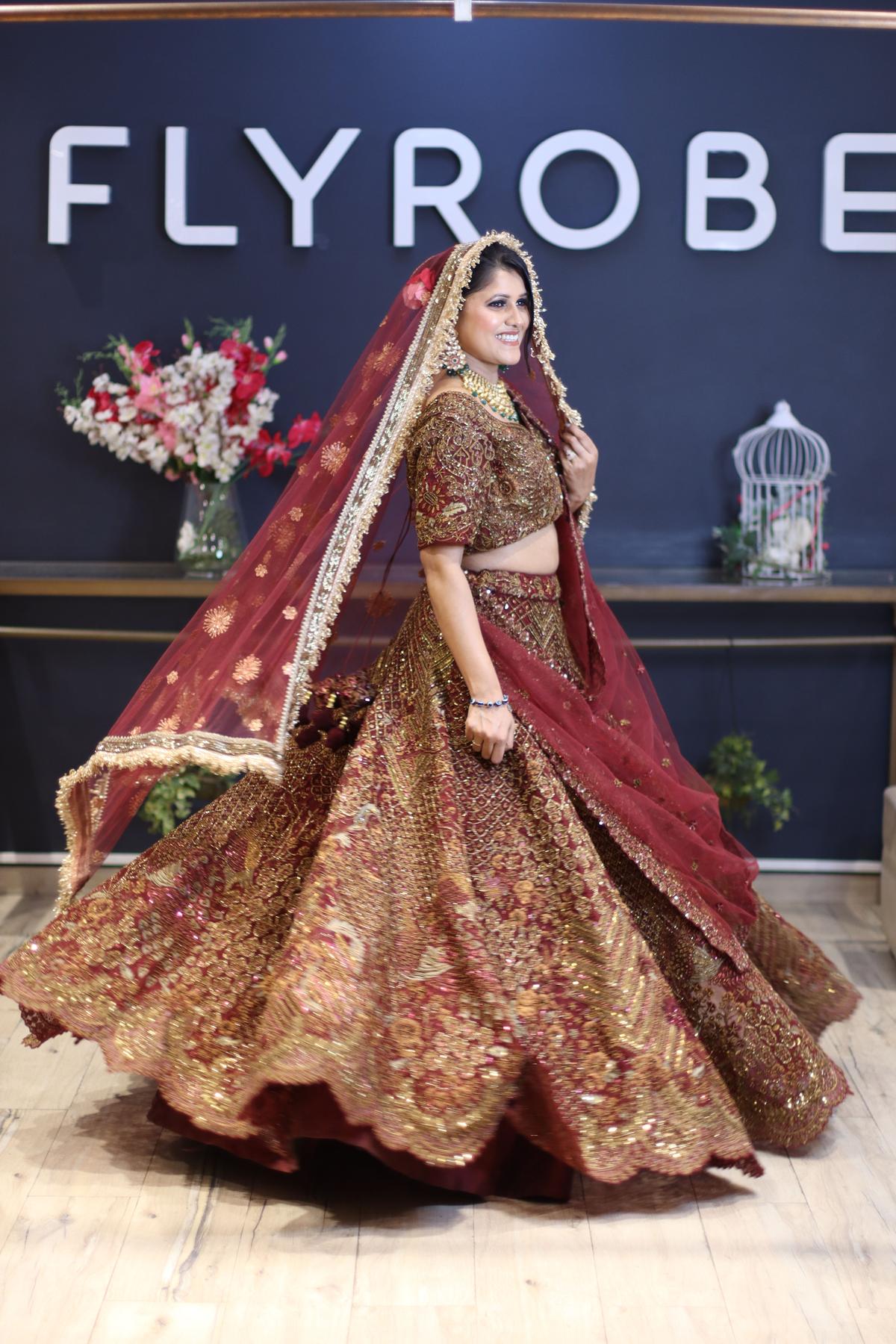 Bridal Lehenga online set for bride in Heavy Material - Aazuri