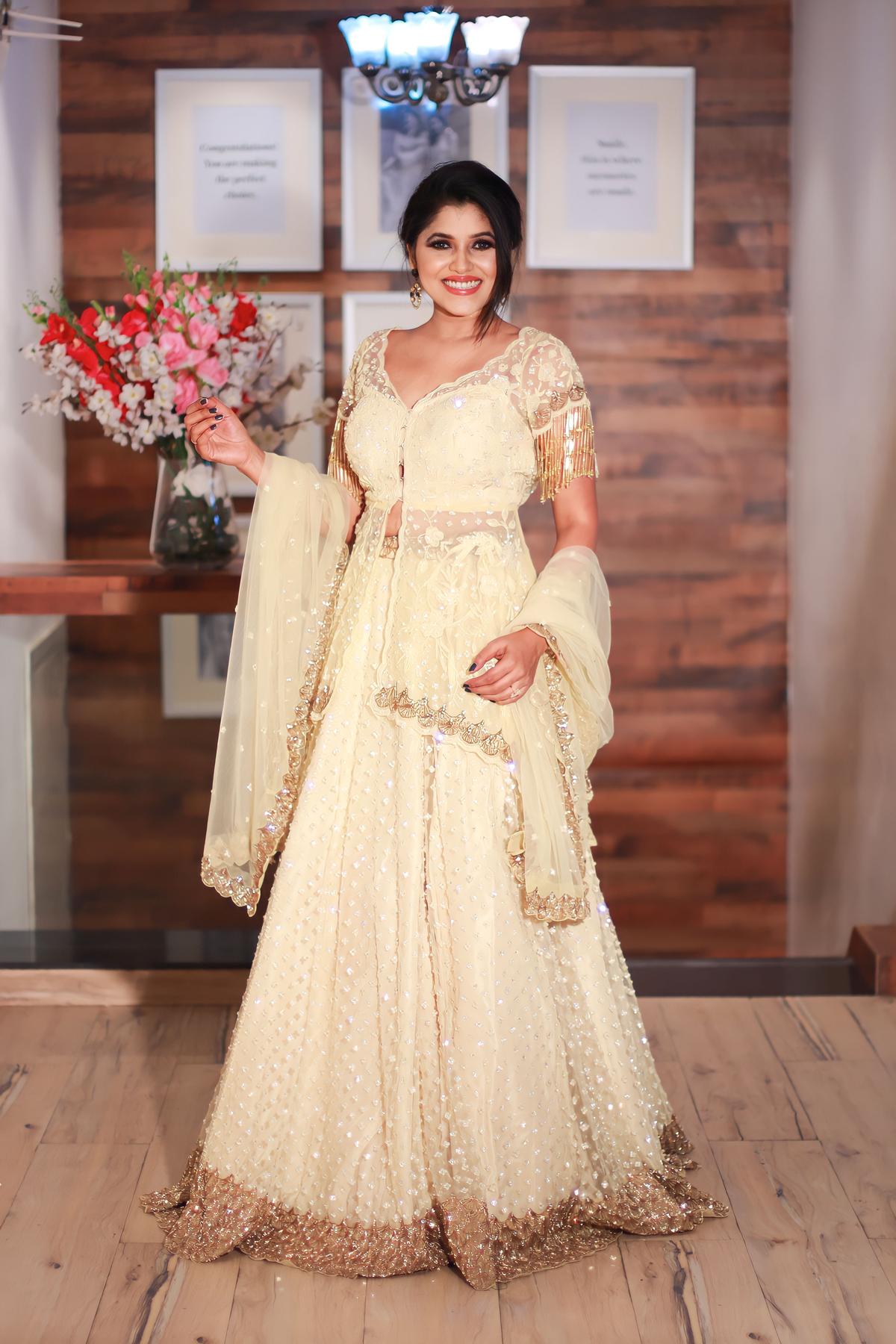 Buy VRAJ Fashion Indian Womens Stunning Lehenga Choli | Jacket Lehenga  Choli |Stitched | Unique |Trending |Ethnic Wear ORANGE Fox georgette fabric  with embroidery worked (111) at Amazon.in