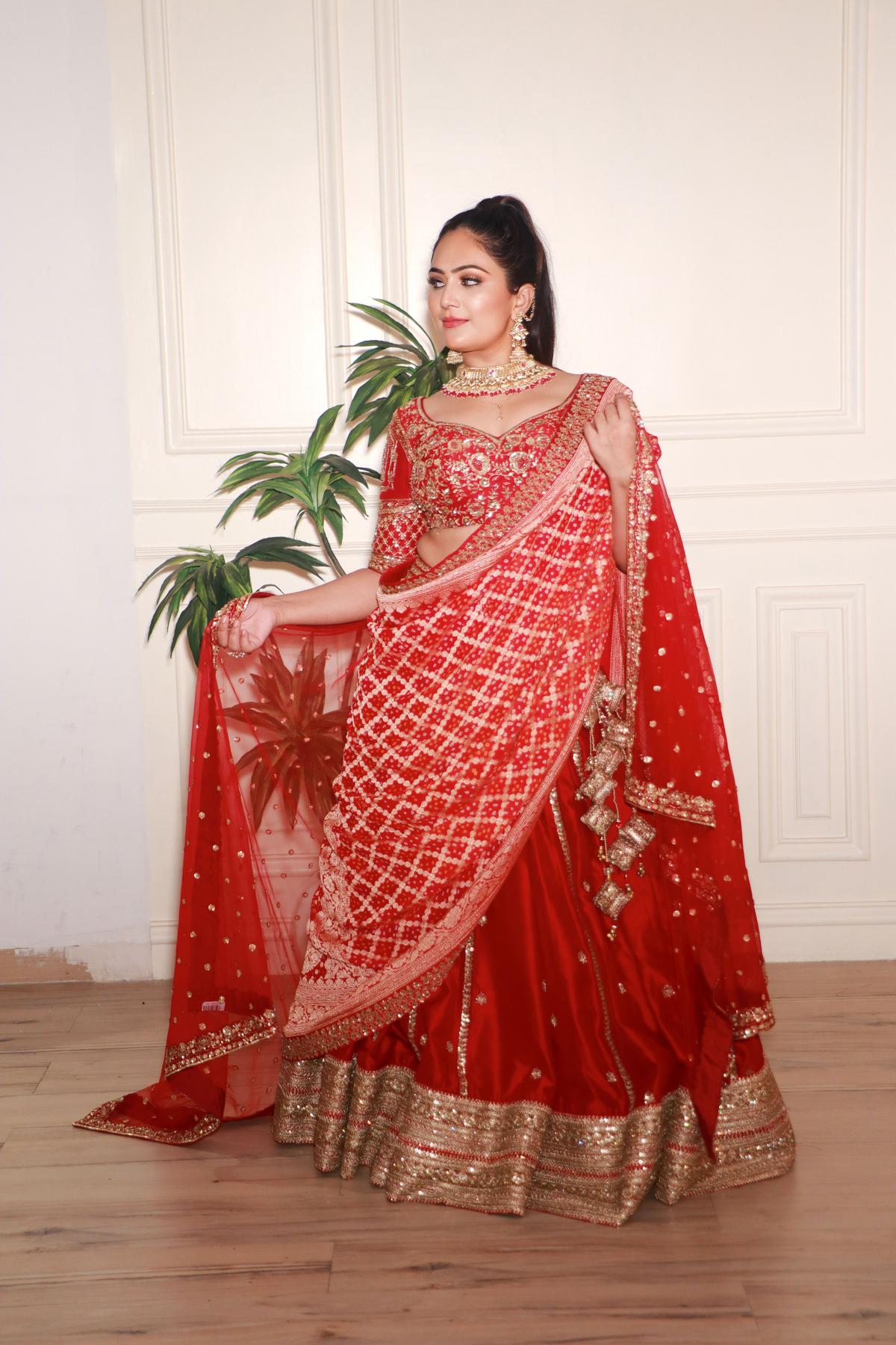 Buy Red Stylish Designer Wedding Wear Lehenga Choli | Wedding Lehenga Choli